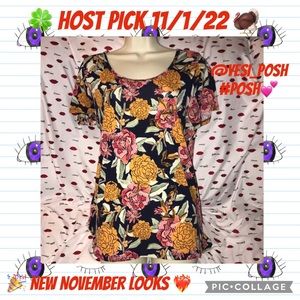 LuLaRoe medium black floral top 💕